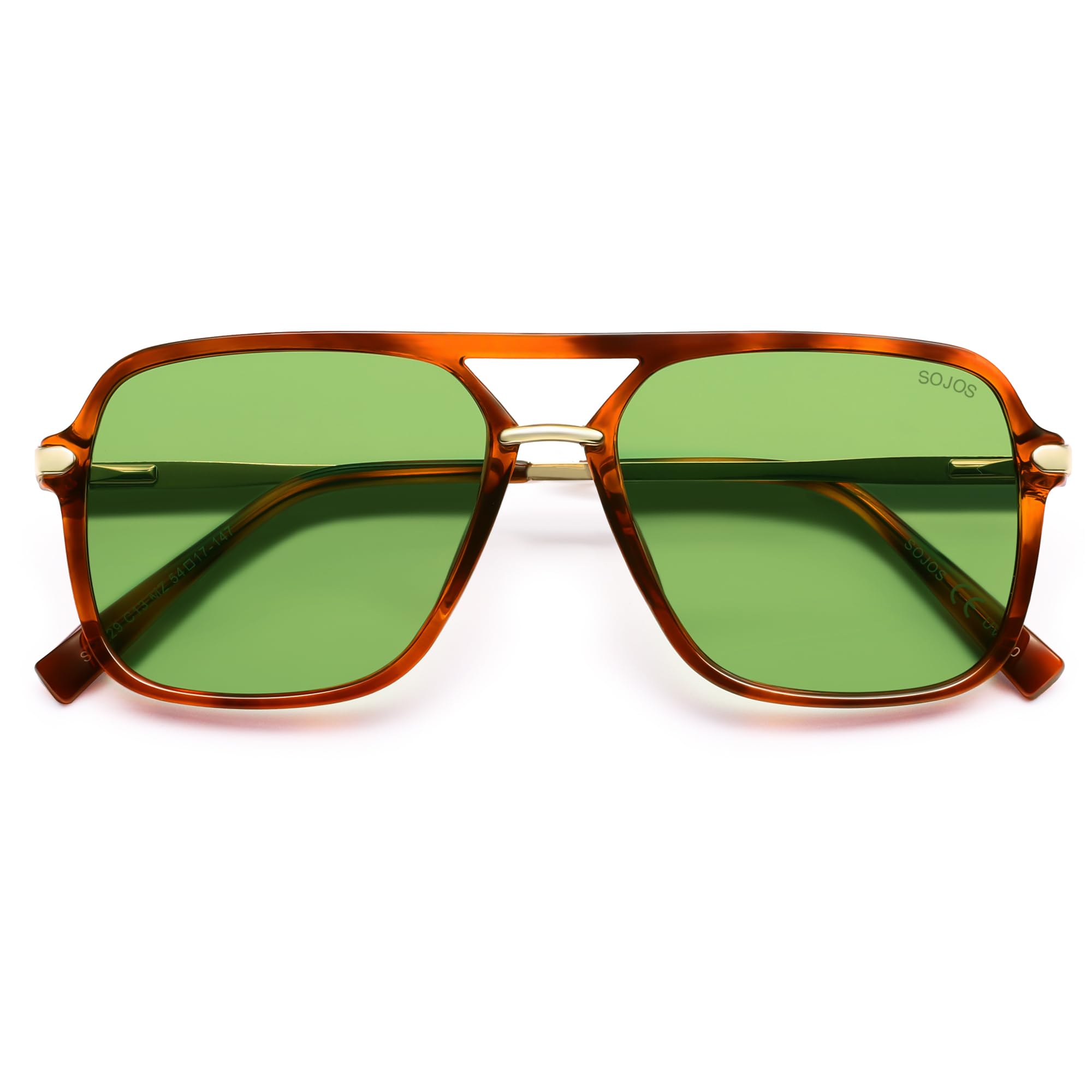 SOJOS Sunglasses for Women & Men, Square, Retro, Polarized Lens, Trendy Aviator, 90s Shades