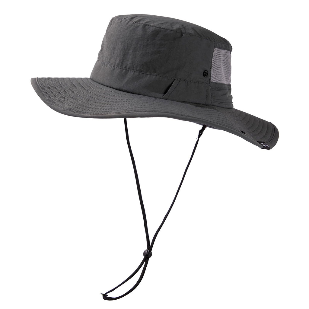 TOP-EX L/XL/XXL UV50+ Waterproof Wide Brim Bucket Sun Hat for Summer Fishing Hiking w/Detachable Strap & Vented Mesh
