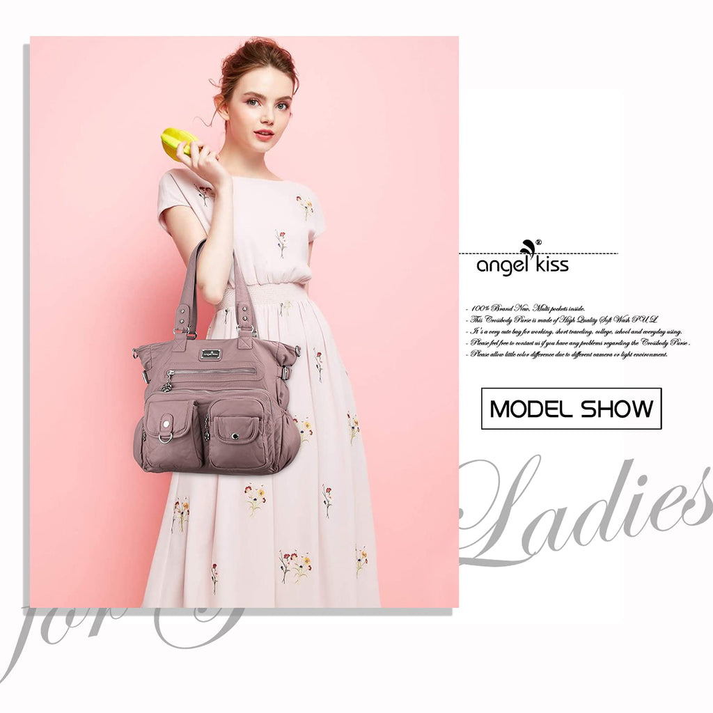 Angelkiss Purses and Handbag for Women Soft Leather Hobo Bags Satchel Shoulder Bags Ladies Tote Crossbody Bag