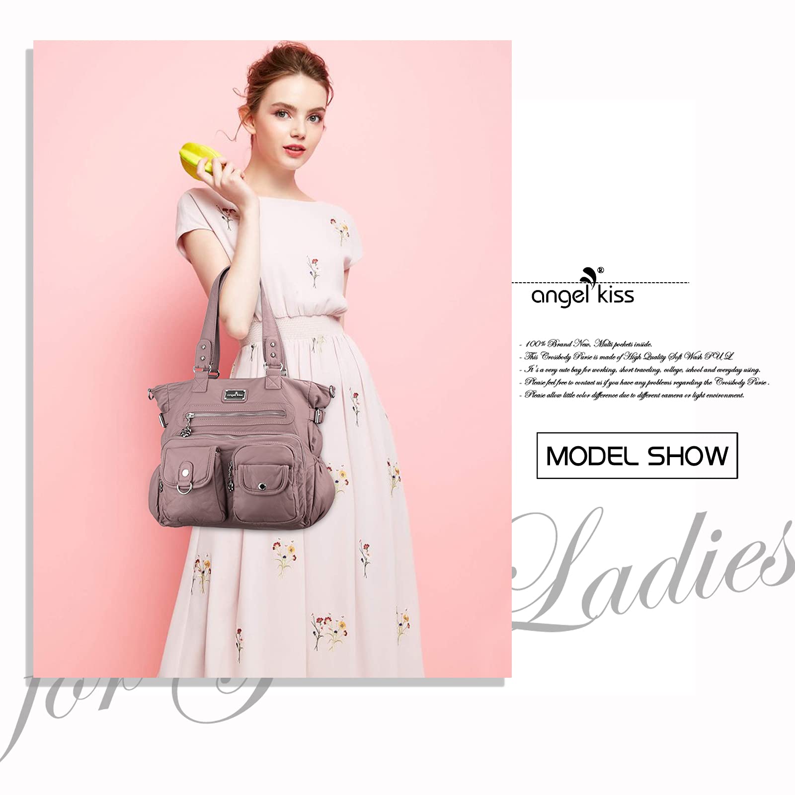 Angelkiss Purses and Handbag for Women Soft Leather Hobo Bags Satchel Shoulder Bags Ladies Tote Crossbody Bag