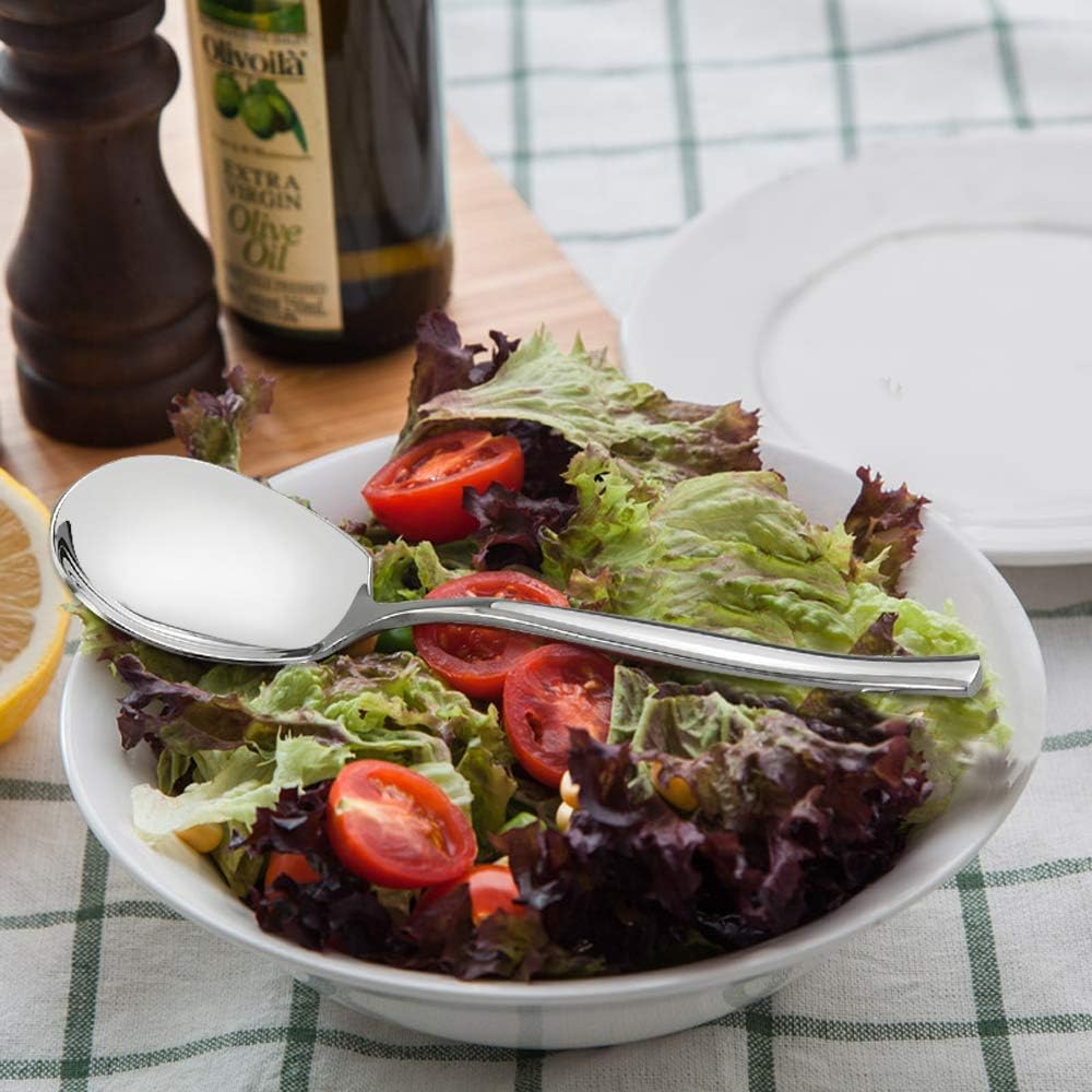 Idomy 8-Piece Stainless Steel Buffet Serving Spoon, Large Serving Spoon