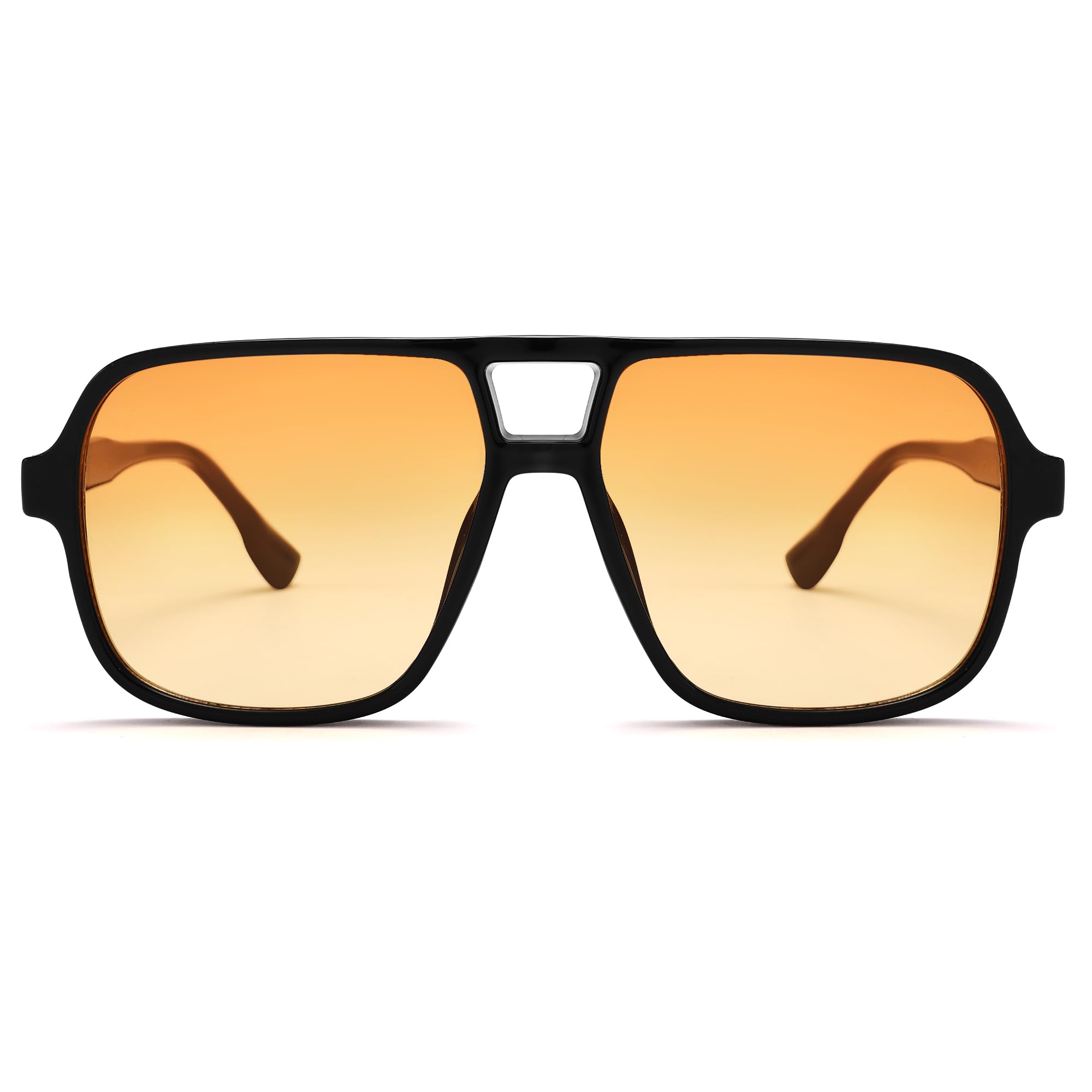 Oversized Aviator Sunglasses for Women Men - Retro 70s Square Shades Sun Glasses