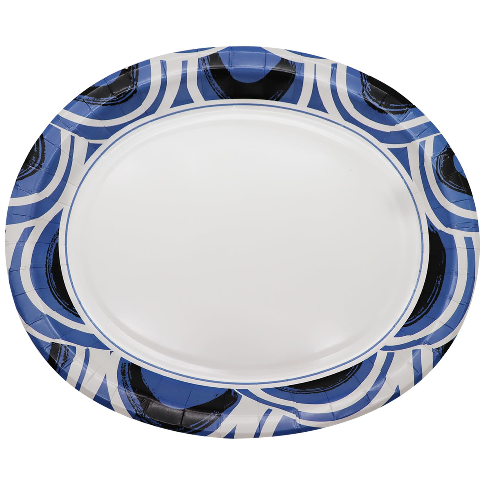 50 Pack Oval Thanksgiving Plates 12 x 10 Inch Thanksgiving Paper Plates Heavy Duty - Large Disposable Dinner Platters,Turkey Pumpkin Autumn Fall Harvest Thanksgiving Party Decor