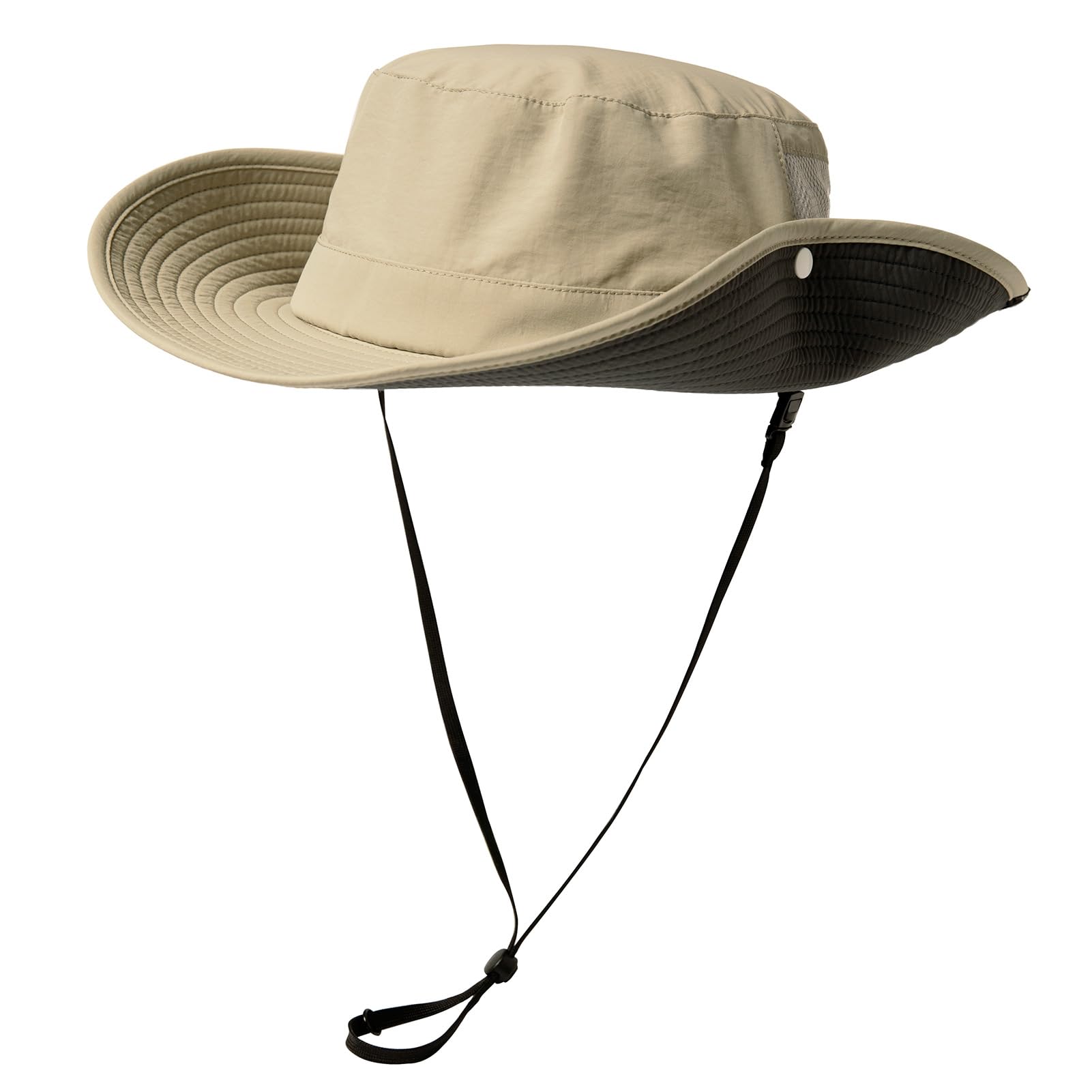 TOP-EX L/XL/XXL UV50+ Waterproof Wide Brim Bucket Sun Hat for Summer Fishing Hiking w/Detachable Strap & Vented Mesh