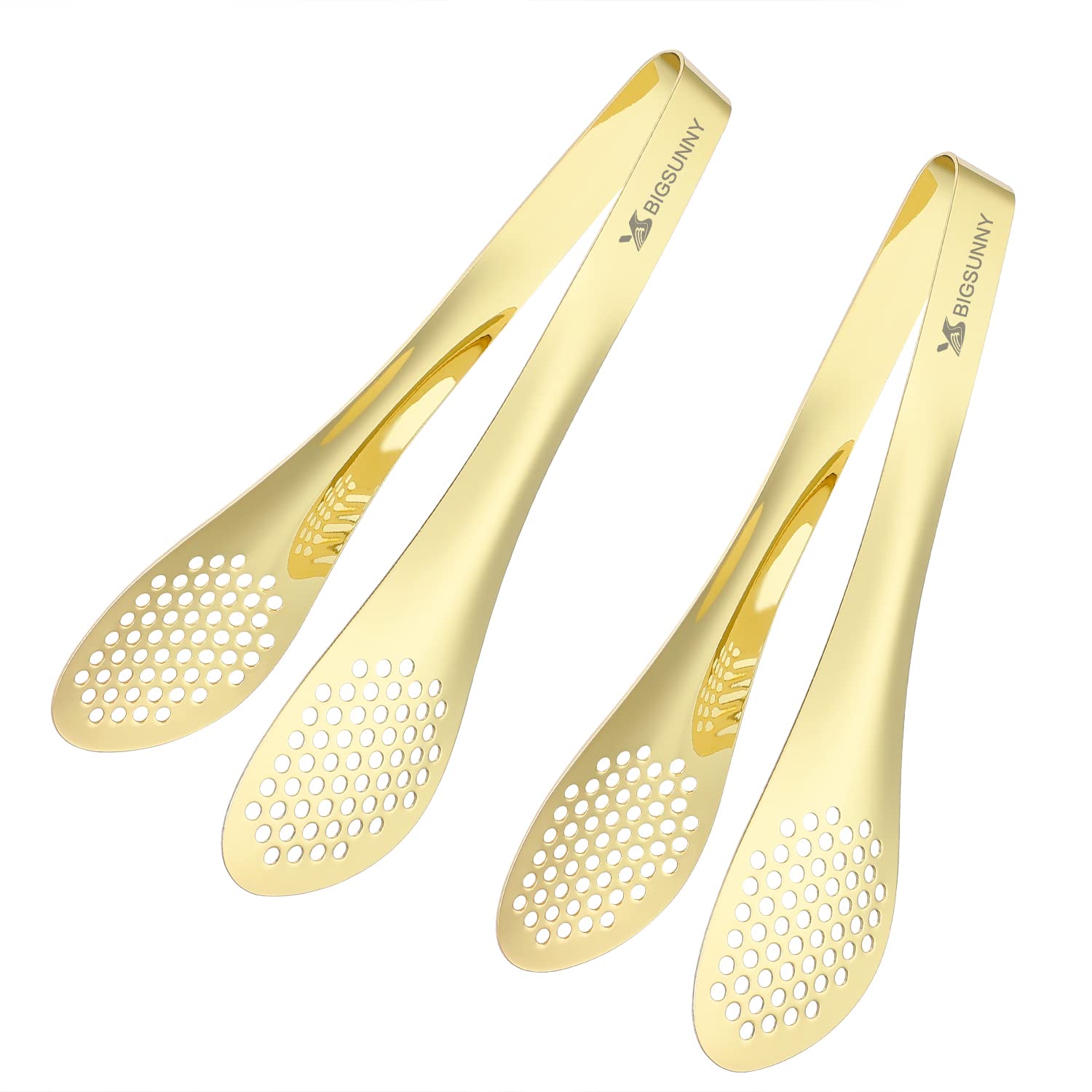 MSY BIGSUNNY 9 inch Buffet Tongs, Set of 2 Stainless Steel Food Serving Tongs