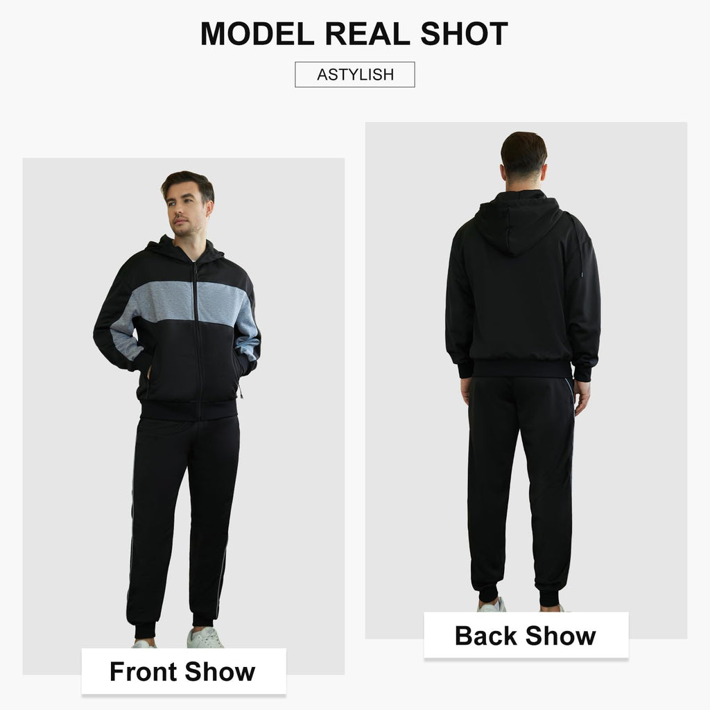 LBL Leading the Better Life Men's Casual Tracksuit Long Sleeve Sweat Suit Running Jogging Athletic Sports Set