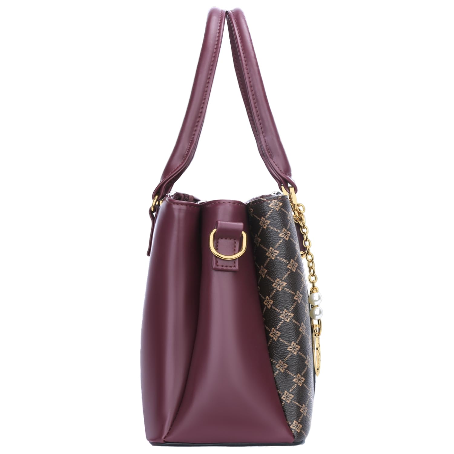 KKXIU 3 Zippered Compartments Purses and Handbags for Women Top Handle Satchel Shoulder Ladies Bags