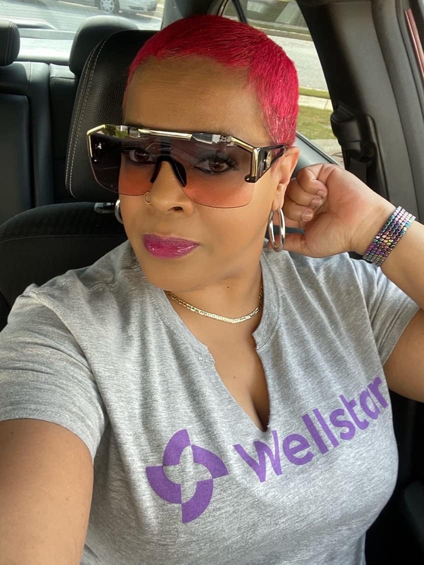 FEISEDY Square Oversized Sunglasses for Men Women, Flat Top Shield One Piece Lens Sun Glasses Shades B2765