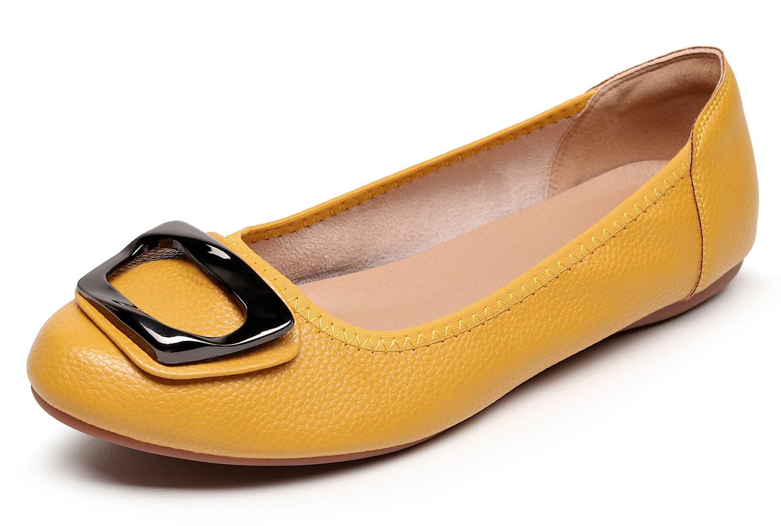 VenusCelia Women's Buckle Dance Flats Shoe