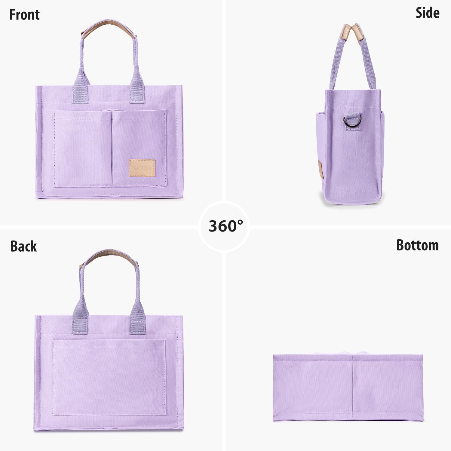 Tote Bags for Women Canvas Tote Purse Crossbody with Pockets Top Handle Shoulder Satchel Bag for Women