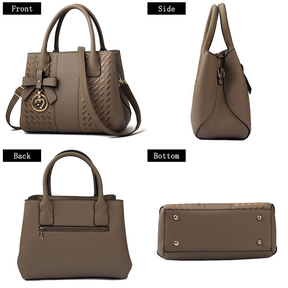 Purses and Handbags for Women Fashion Ladies PU Leather Top Handle Satchel Shoulder Tote Bags