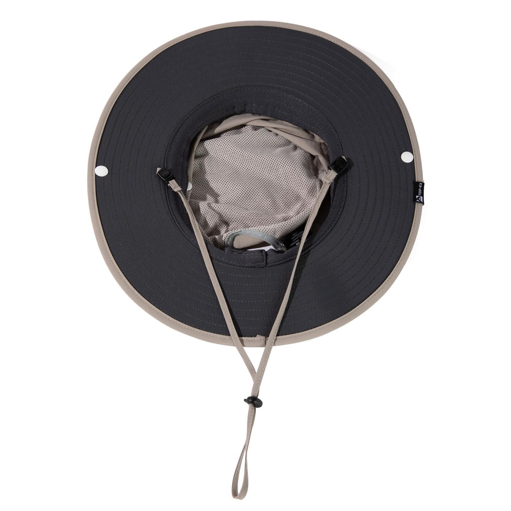 TOP-EX L/XL/XXL UV50+ Waterproof Wide Brim Bucket Sun Hat for Summer Fishing Hiking w/Detachable Strap & Vented Mesh