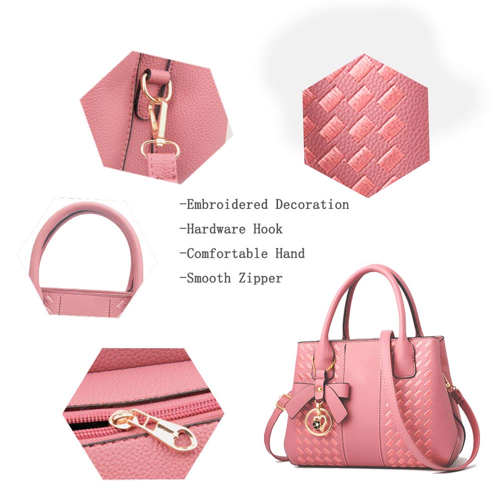 Purses and Handbags for Women Fashion Ladies PU Leather Top Handle Satchel Shoulder Tote Bags