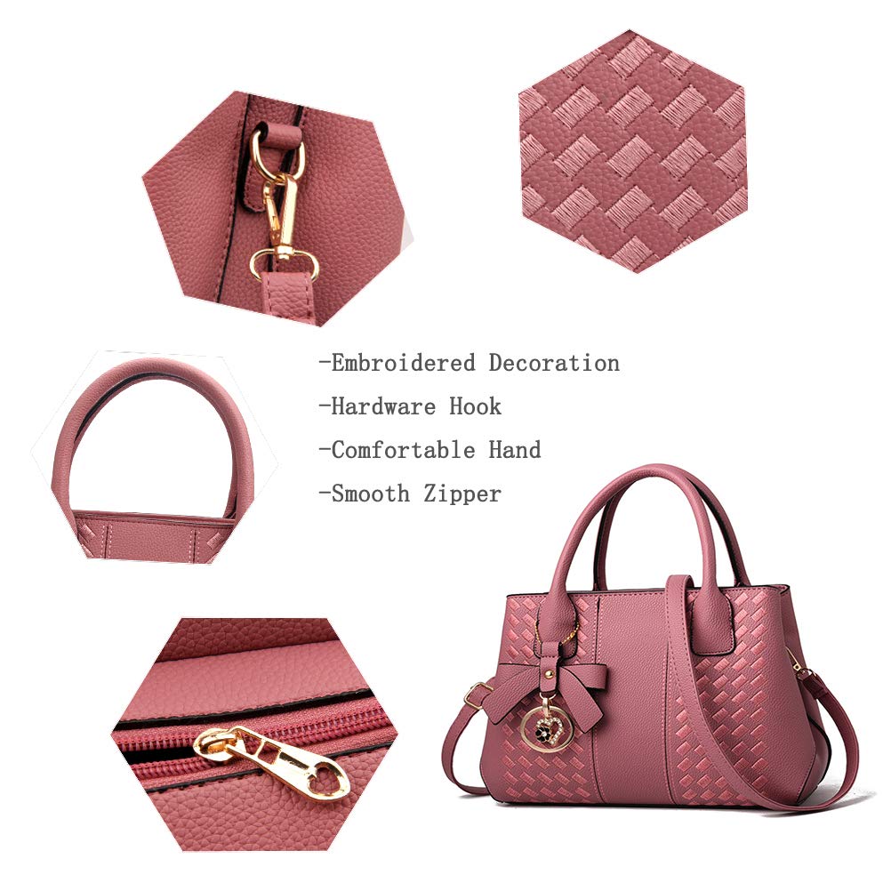 Purses and Handbags for Women Fashion Ladies PU Leather Top Handle Satchel Shoulder Tote Bags