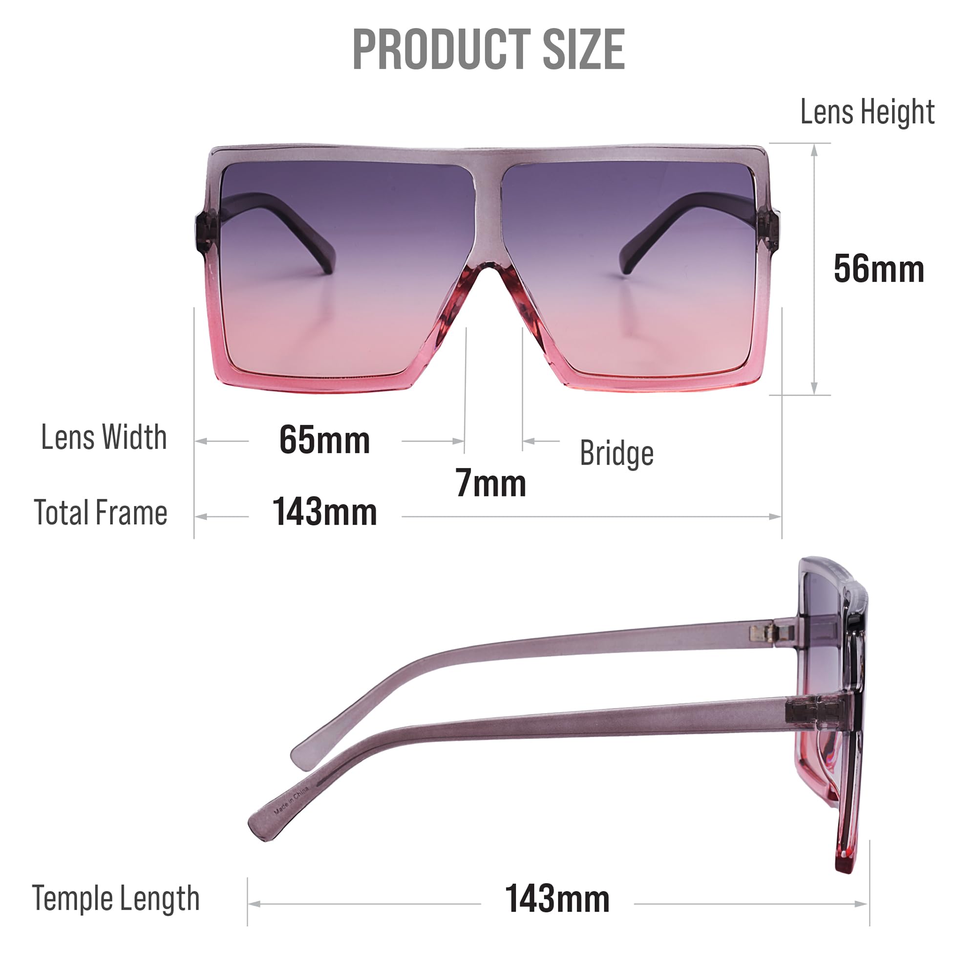 Mad Shade Sunglasses for Women Men UV400 Trendy Shades