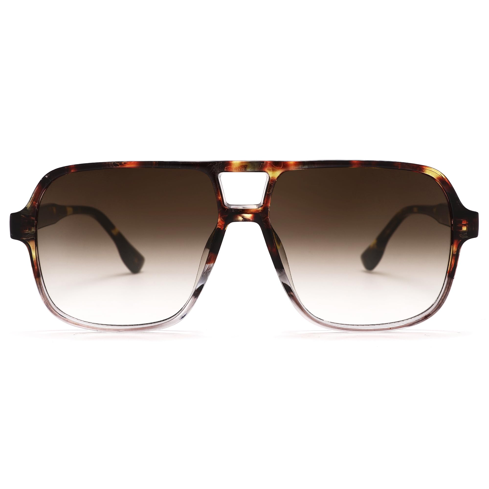 Oversized Aviator Sunglasses for Women Men - Retro 70s Square Shades Sun Glasses