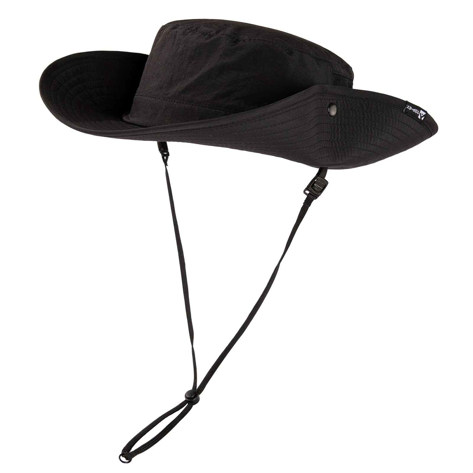 TOP-EX L/XL/XXL UV50+ Waterproof Wide Brim Bucket Sun Hat for Summer Fishing Hiking w/Detachable Strap & Vented Mesh