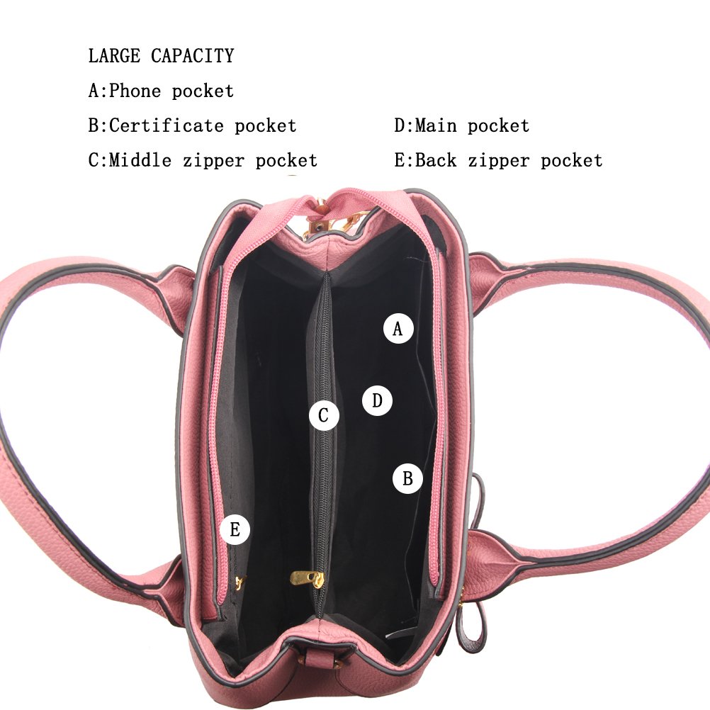 Purses and Handbags for Women Fashion Ladies PU Leather Top Handle Satchel Shoulder Tote Bags