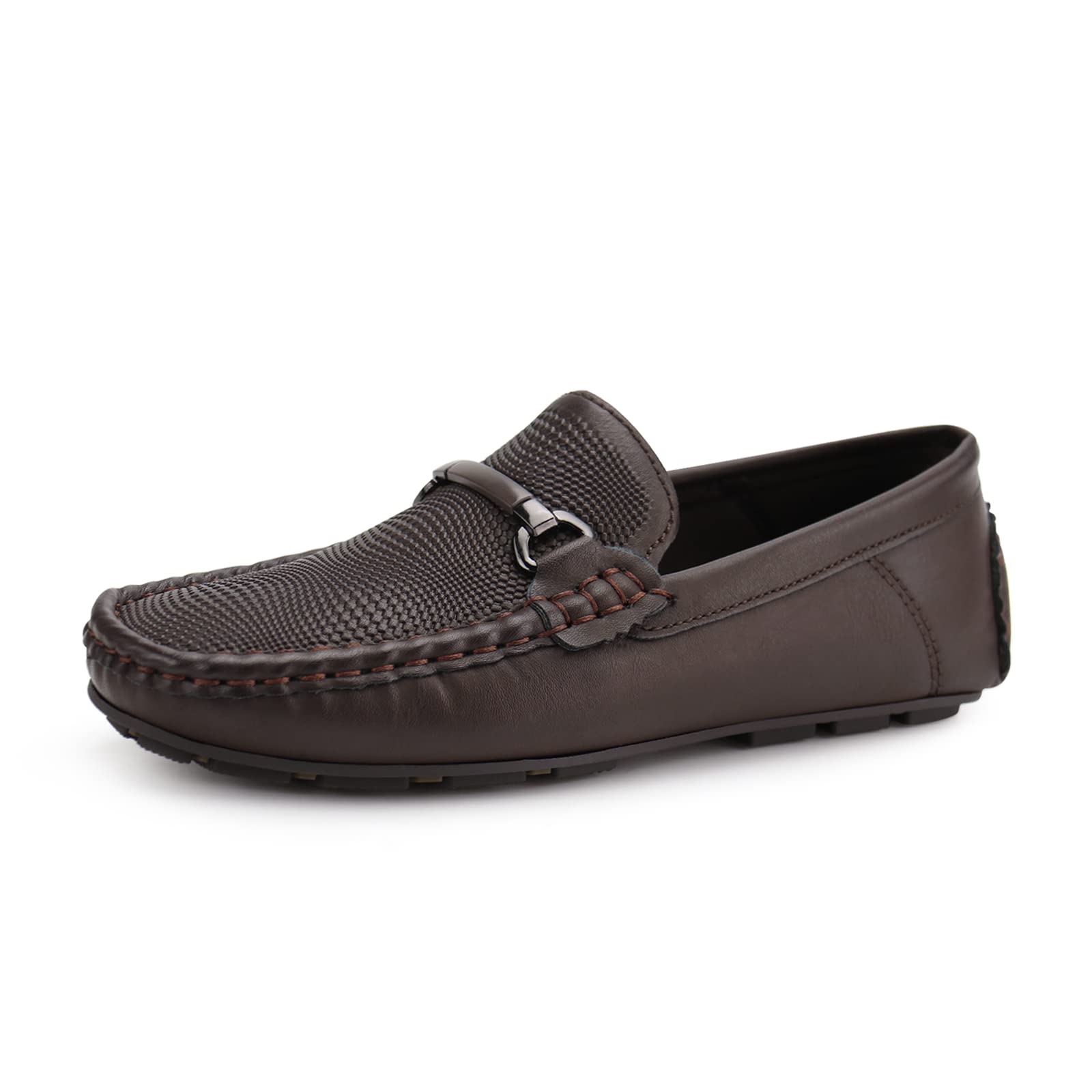 JABASIC Kids Penny Loafer Casual Slip-On Moccasin Flats Boys Dress Shoes