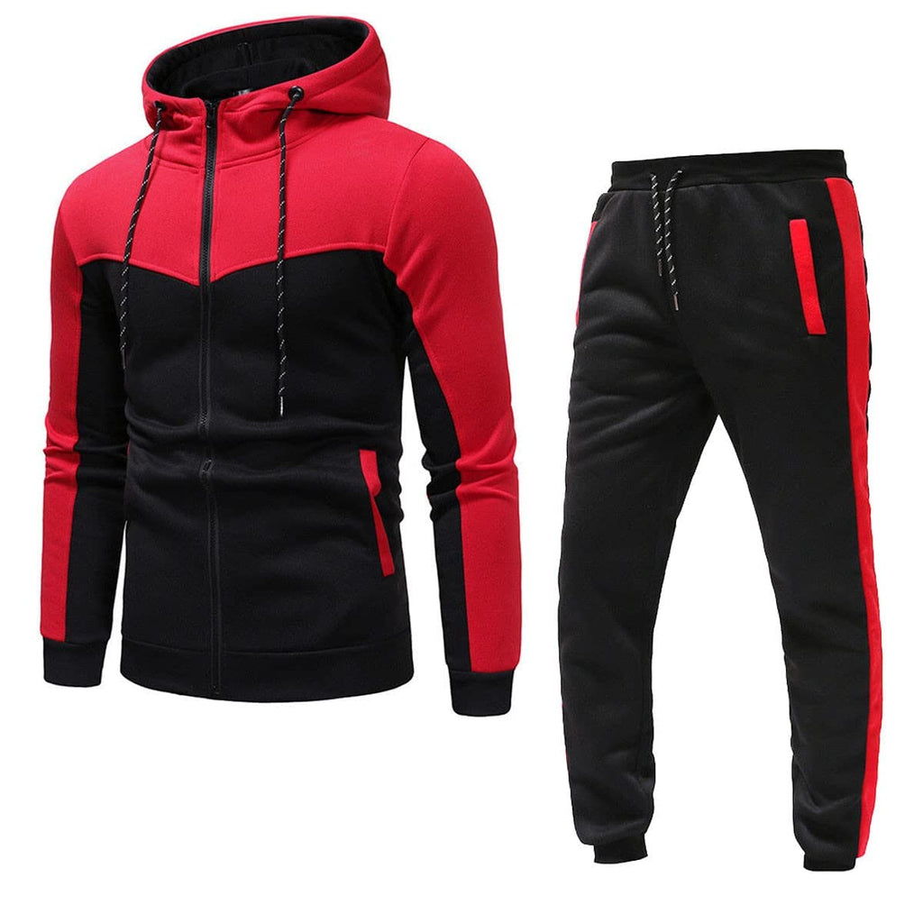 Marine Royal Track Suits for Men Set Full Zip Sweatsuit Outdoor Jogging Men Tracksuits