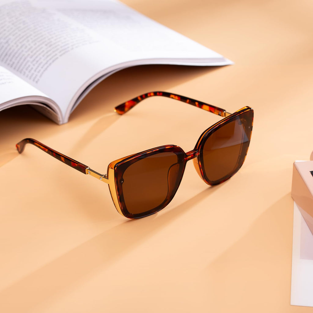 COLOSSEIN Beach Sunglasses for Women and Men Trendy Oversized Sunglasses Classic Square Sunglasses