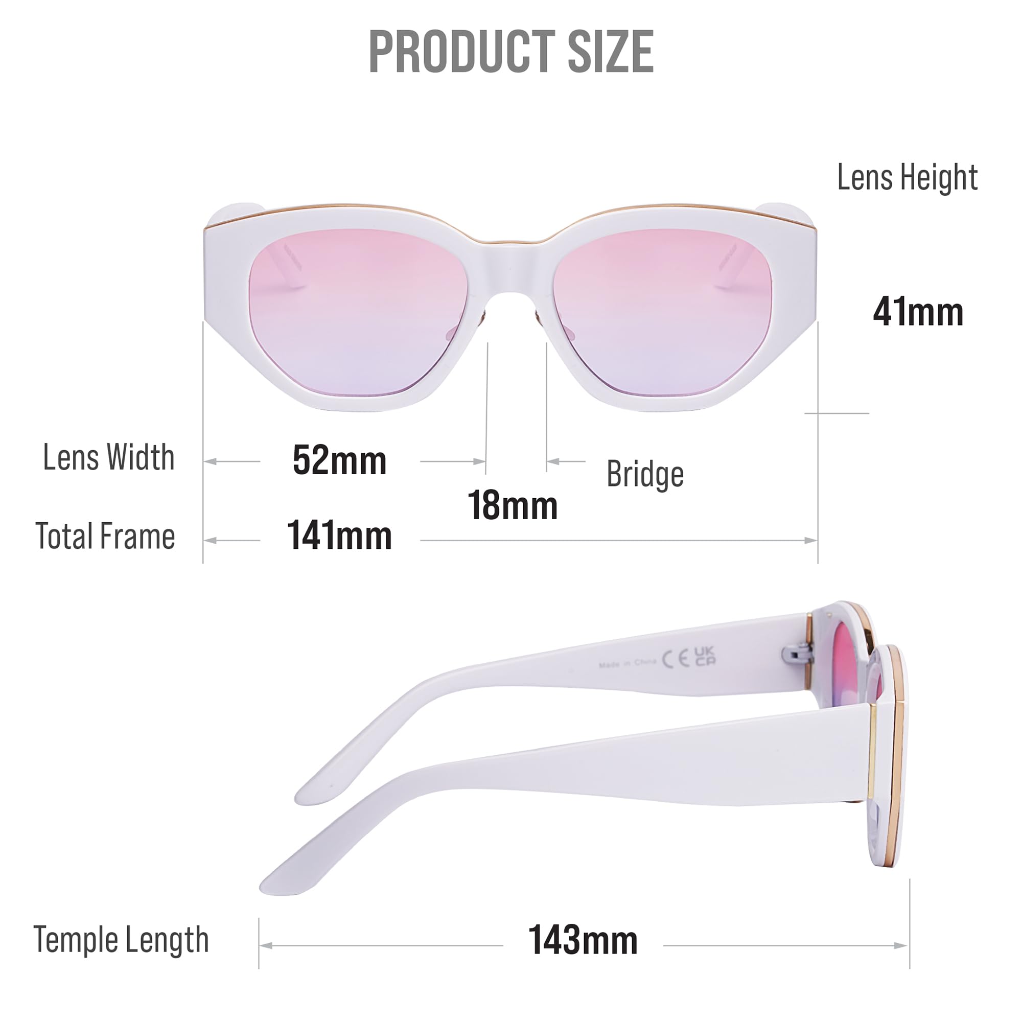 Mad Shade Sunglasses for Women Men UV400 Trendy Shades