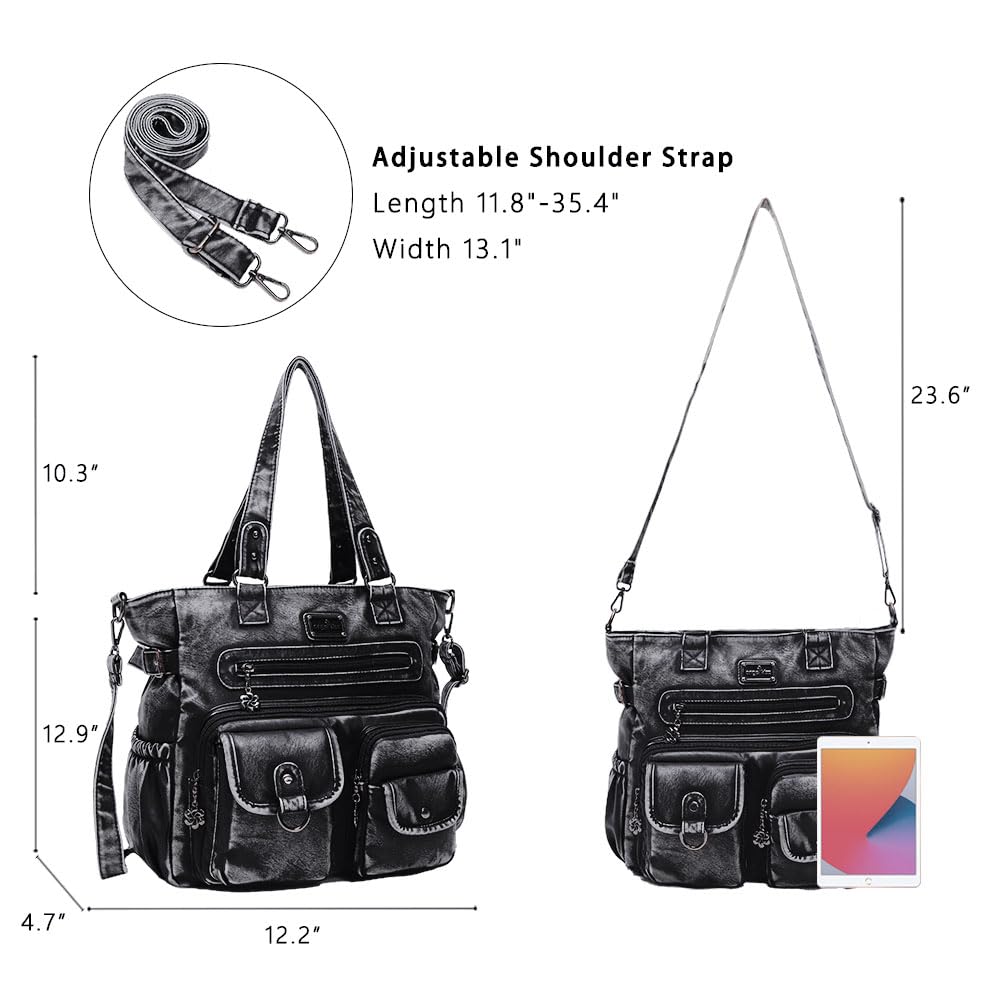 Angelkiss Purses and Handbag for Women Soft Leather Hobo Bags Satchel Shoulder Bags Ladies Tote Crossbody Bag