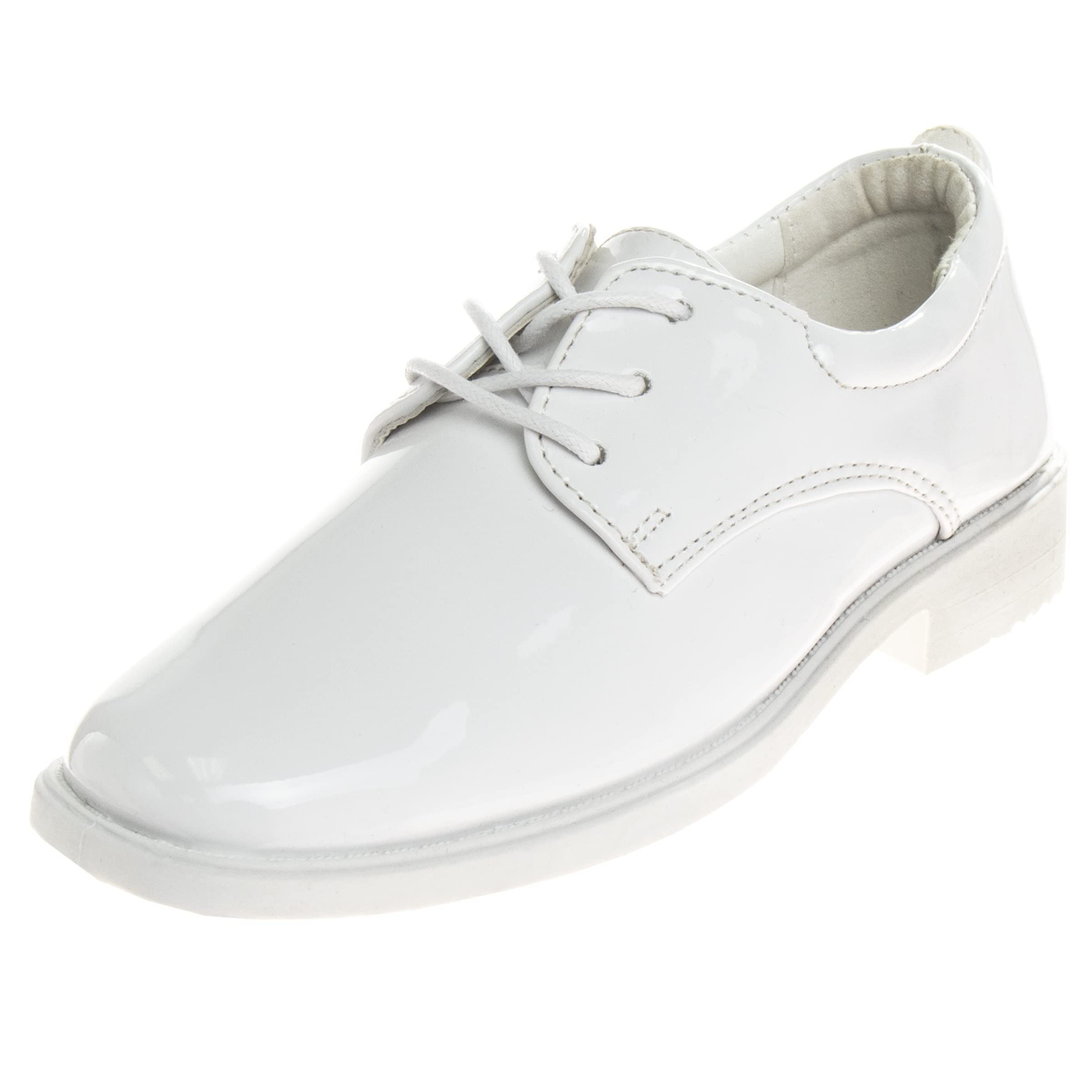 Josmo Boys Classic Comfort Oxford Shoe - Wing Tip Formal Dress Shoes lace up (Colors: Black/Brown/White) (Sizes: 7-10 Toddler / 11-2 Little Kid / 3-6 Big Kid)