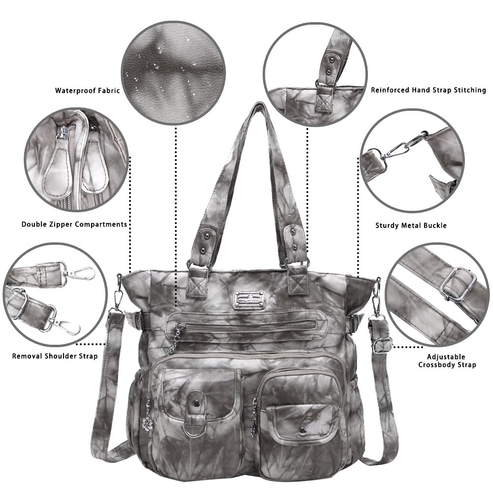 Angelkiss Purses and Handbag for Women Soft Leather Hobo Bags Satchel Shoulder Bags Ladies Tote Crossbody Bag