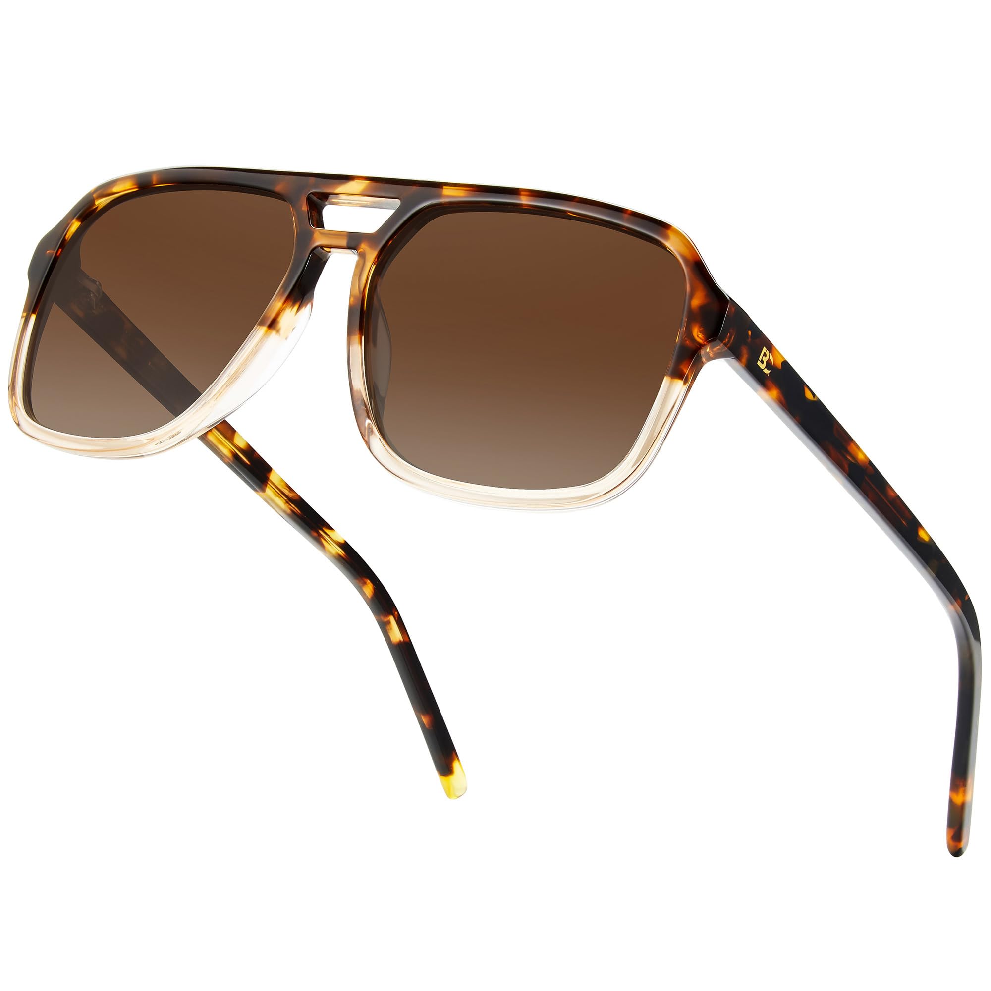 BIRCEN Women Polarized Acetate Sunglasses: Fashion Square Aviator Shades UV Protection for Trendy Laides Travel Beach Outdoor