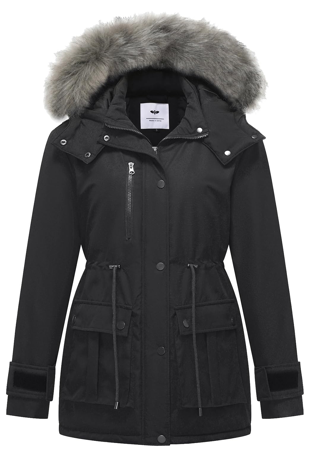 GGleaf Women's Quilted Winter Coat Warm Puffer Jacket Thicken Parka with Removable Hood