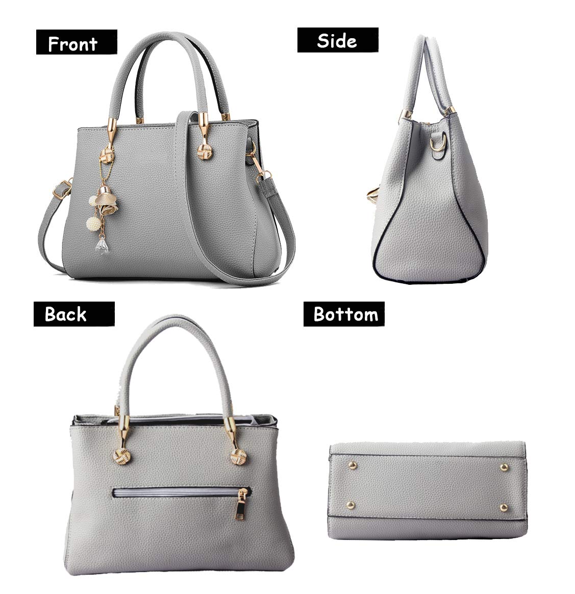 Purses and Handbags for Women Fashion Ladies PU Leather Top Handle Satchel Shoulder Tote Bags