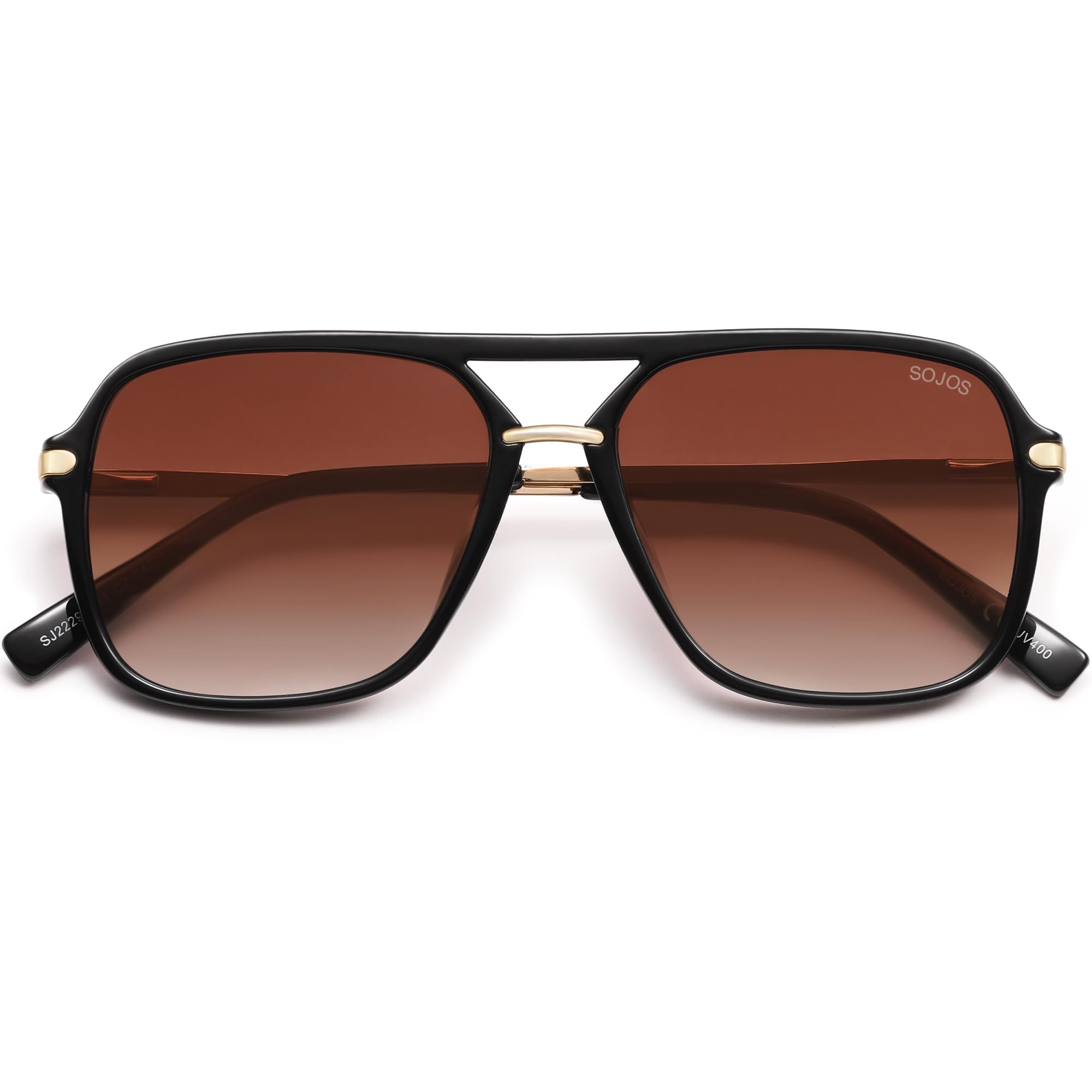 SOJOS Sunglasses for Women & Men, Square, Retro, Polarized Lens, Trendy Aviator, 90s Shades