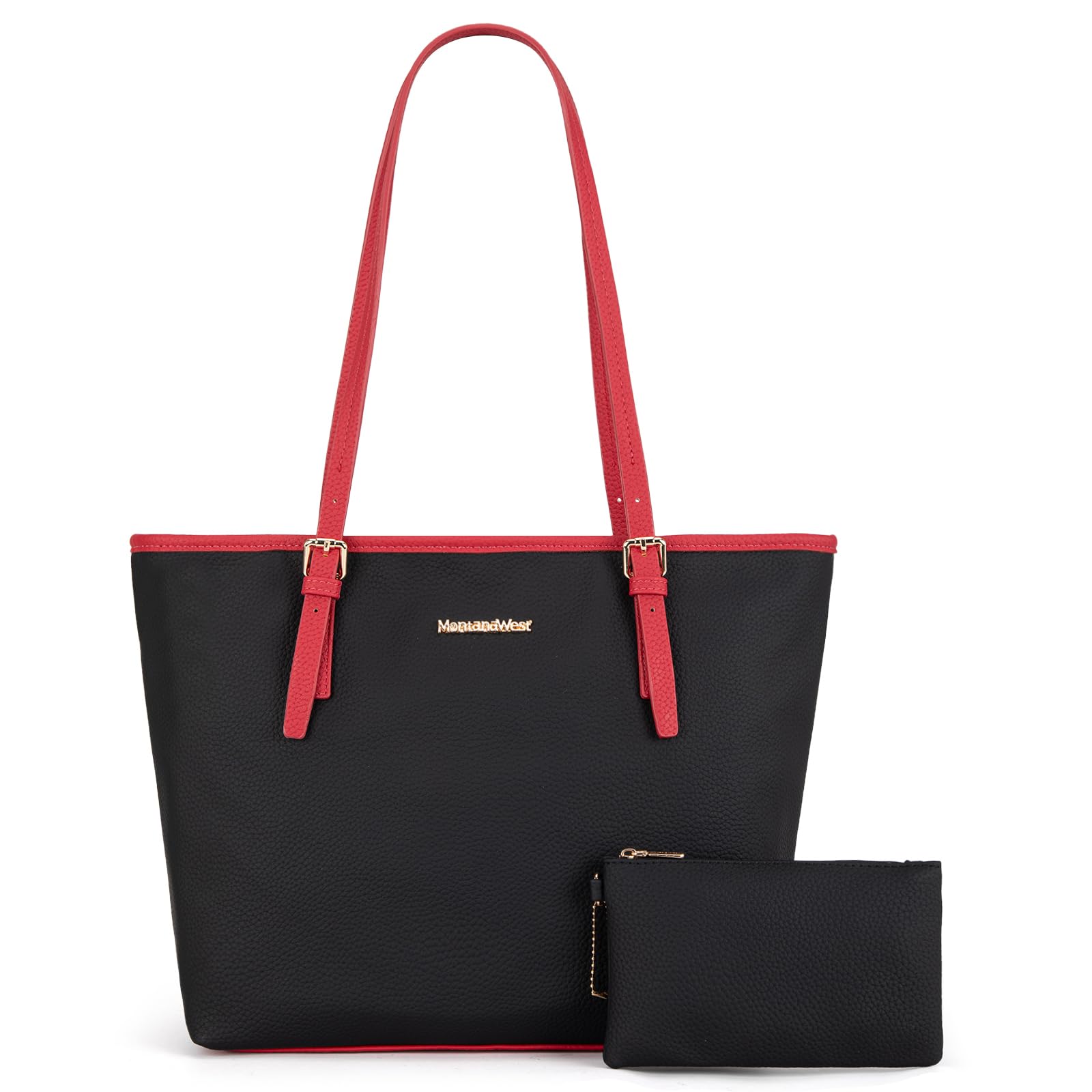 Montana West Tote Bags Vegan Leather Purses and Handbags for Women Top Handle Ladies Shoulder Bags