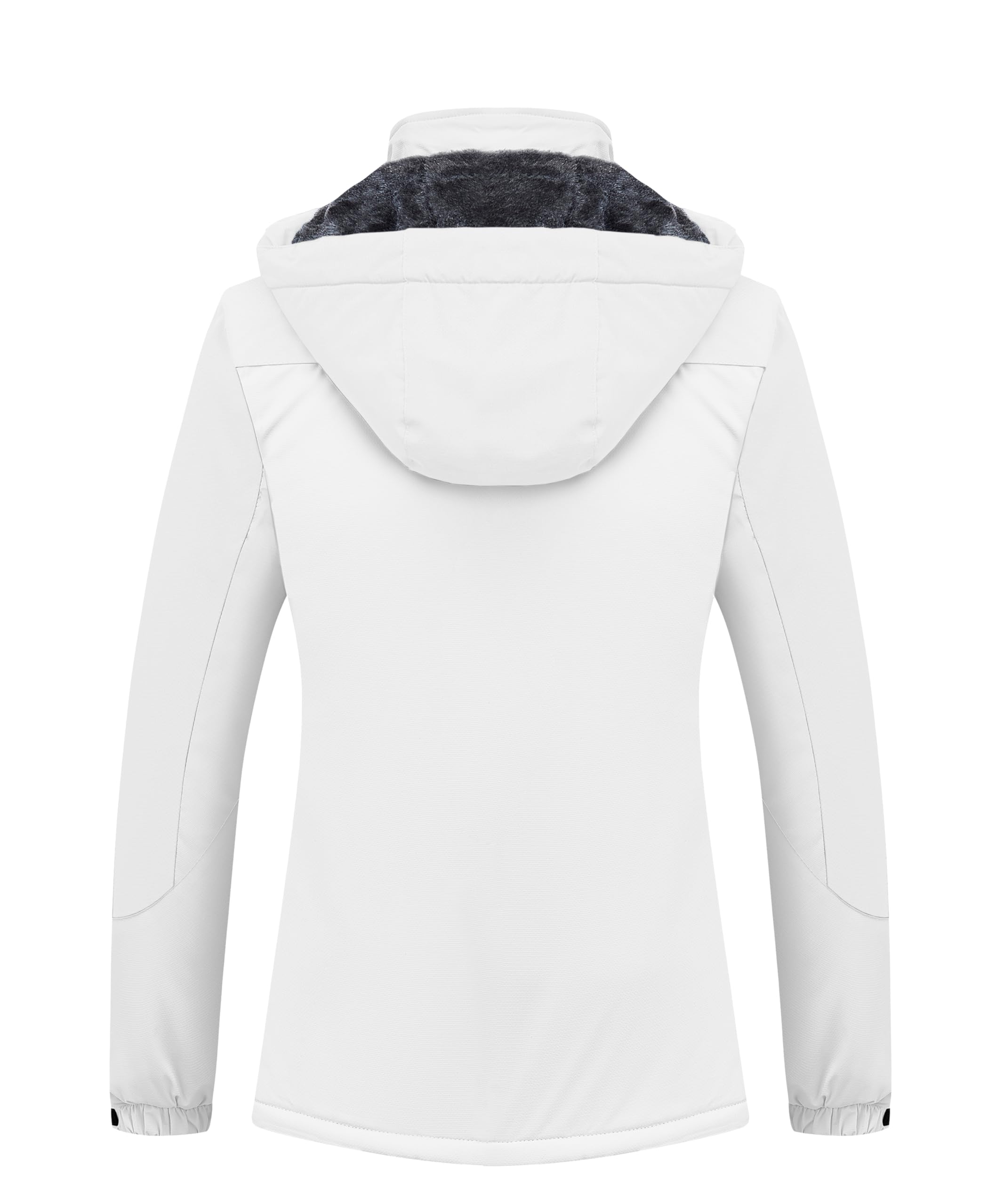 MAGCOMSEN Womens Ski Jacket Waterproof Insulated Snow Jacket Warm Windproof Winter Coats with Hood Fleece Lined Jacket