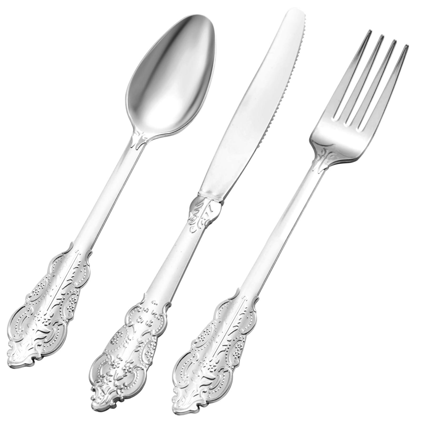 75PCS Gold Plastic Silverware for 25 Guests, Heavy Duty Gold Disposable Utensils Sets, Includes 25 Forks, 25 Spoons, 25 Knives, Elegant Cutlery Perfect for Wedding, Party