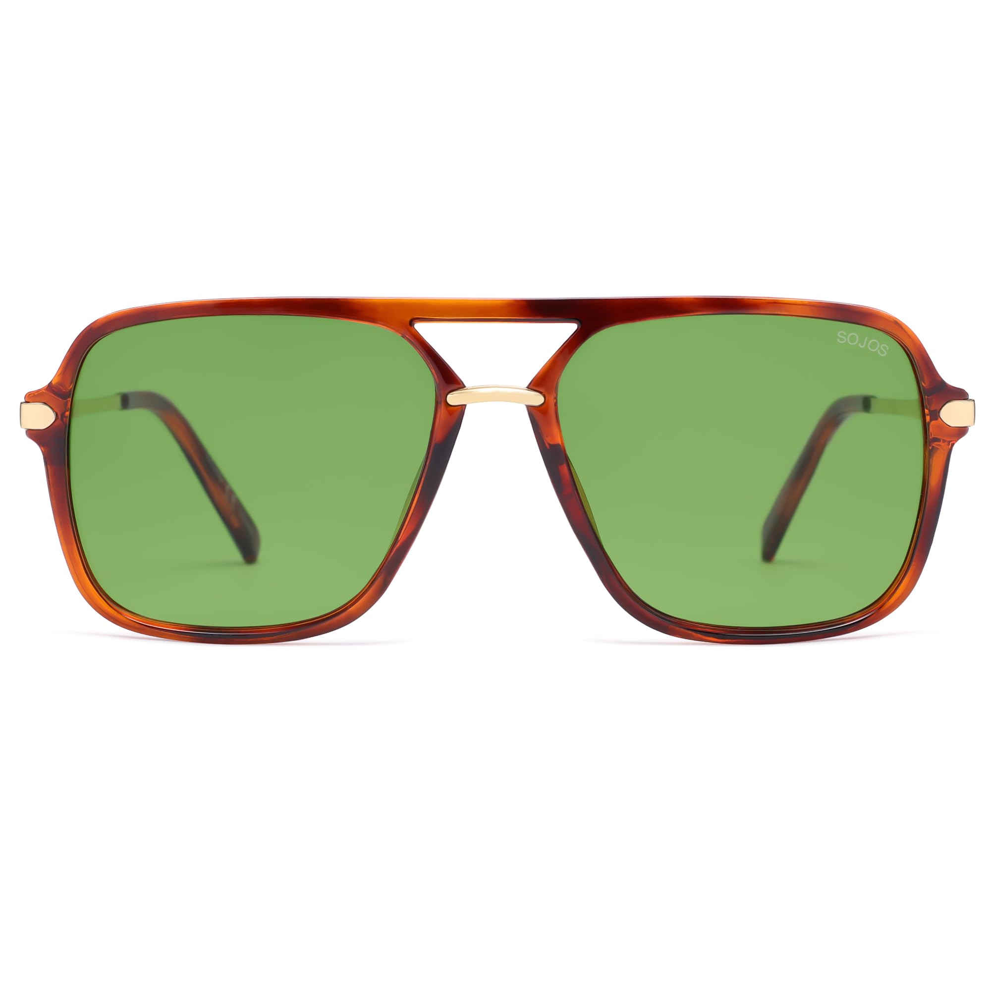 SOJOS Sunglasses for Women & Men, Square, Retro, Polarized Lens, Trendy Aviator, 90s Shades