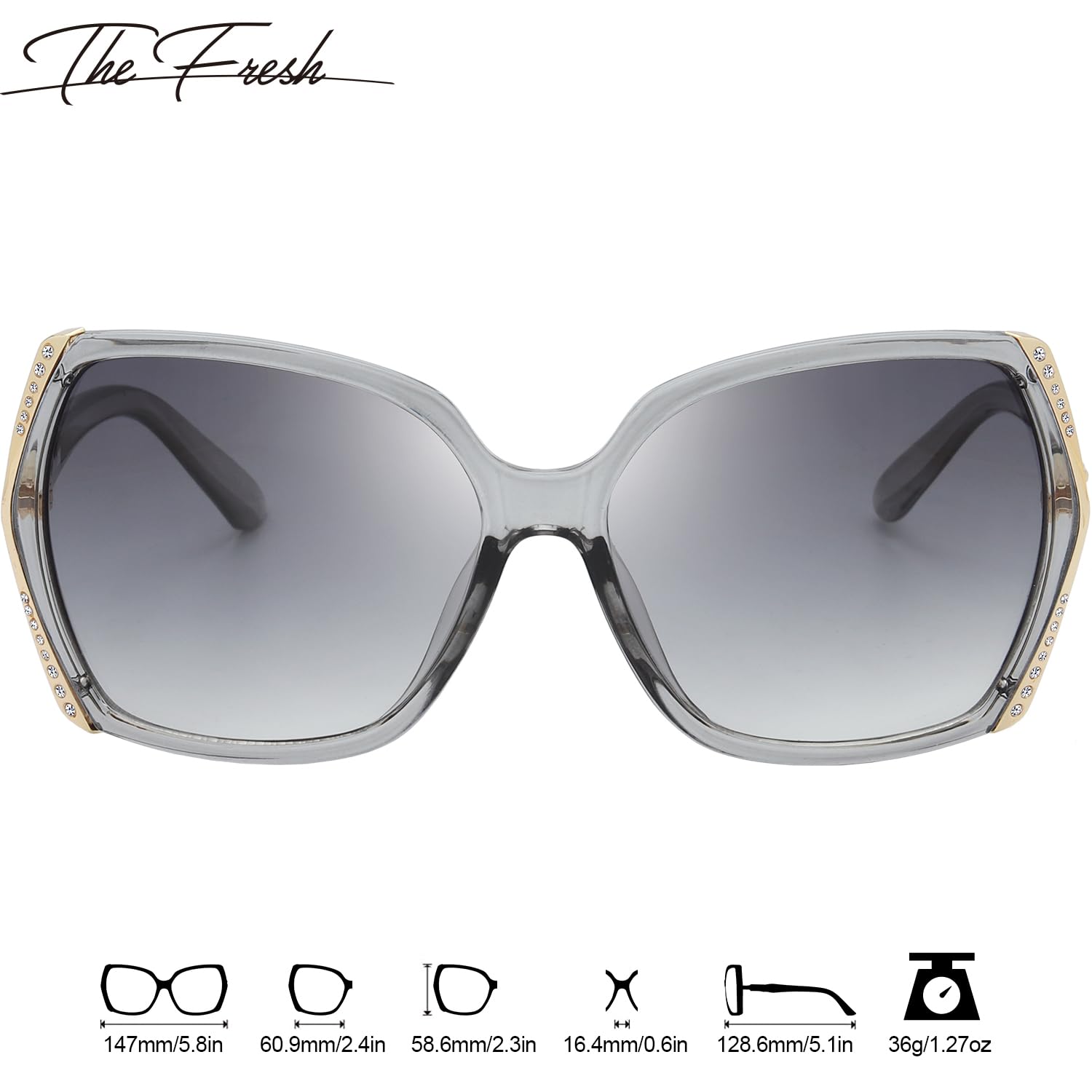 The Fresh Classic Crystal Elegant Women Beauty Design Sunglasses Gift Box