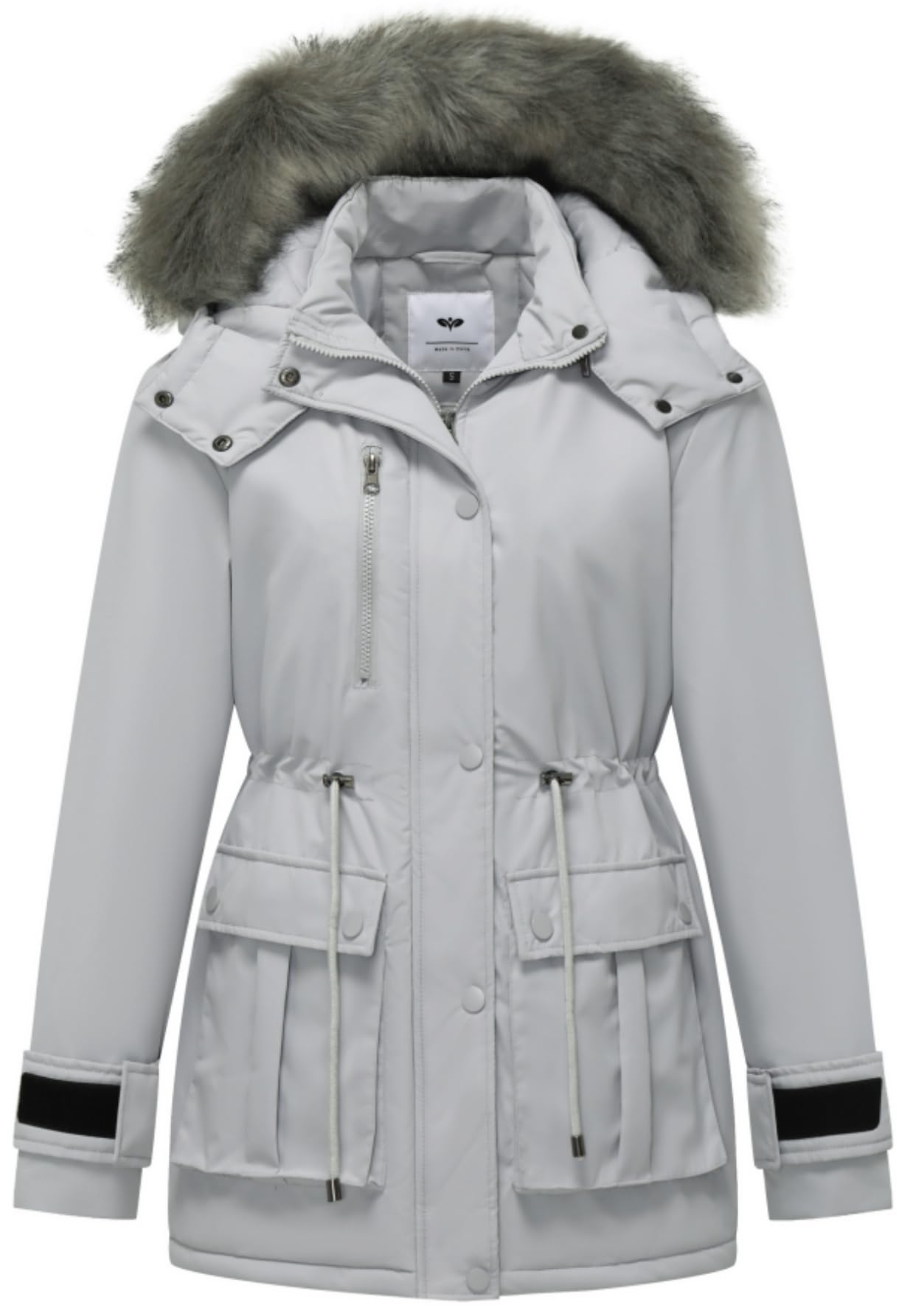 GGleaf Women's Quilted Winter Coat Warm Puffer Jacket Thicken Parka with Removable Hood