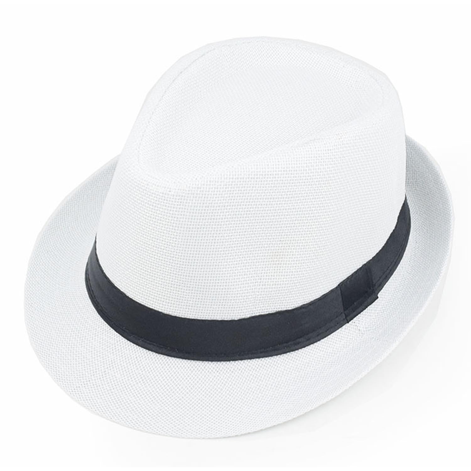 Giroir Fedora Hats for Men Women Short Brim Unisex Summer Beach Style 1920s Party Accessories