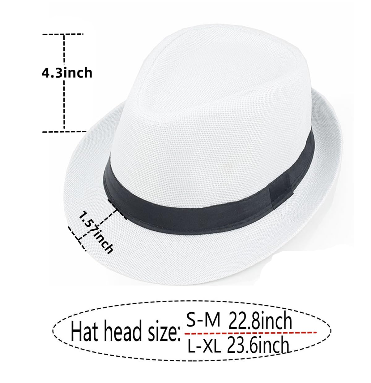 Giroir Fedora Hats for Men Women Short Brim Unisex Summer Beach Style 1920s Party Accessories