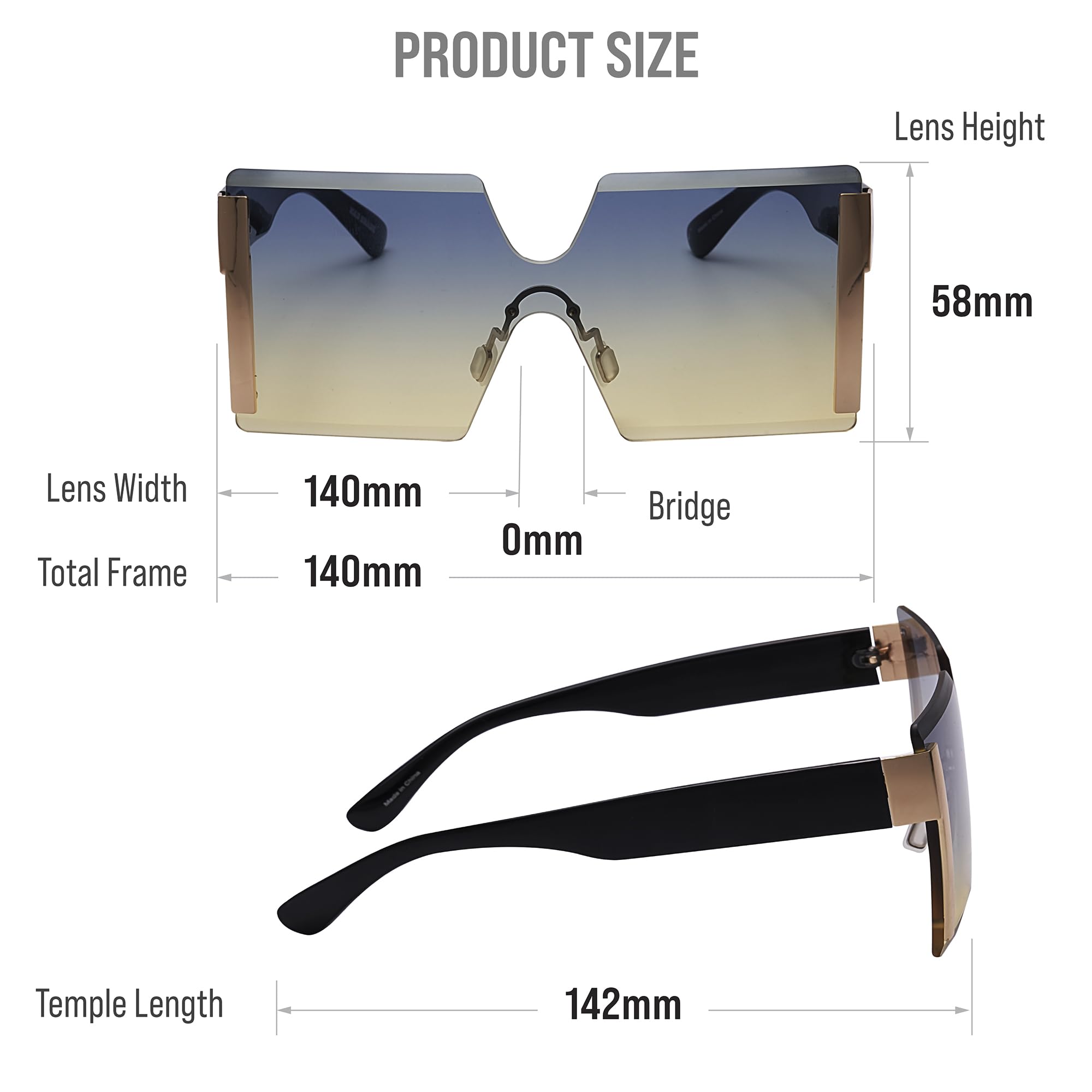 Mad Shade Sunglasses for Women Men UV400 Trendy Shades