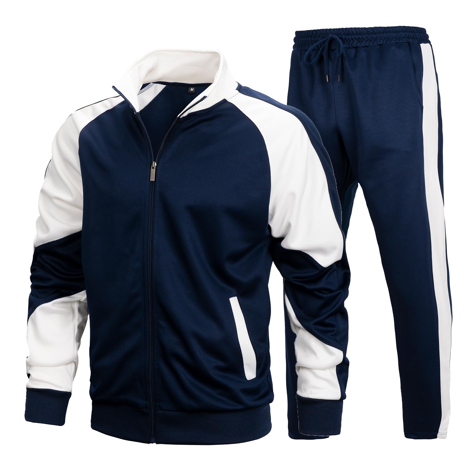 LBL Leading the Better Life Mens Track Suits Casual Full Zip Sweat Suit Active Jackets and Pants 2 Piece Outfits
