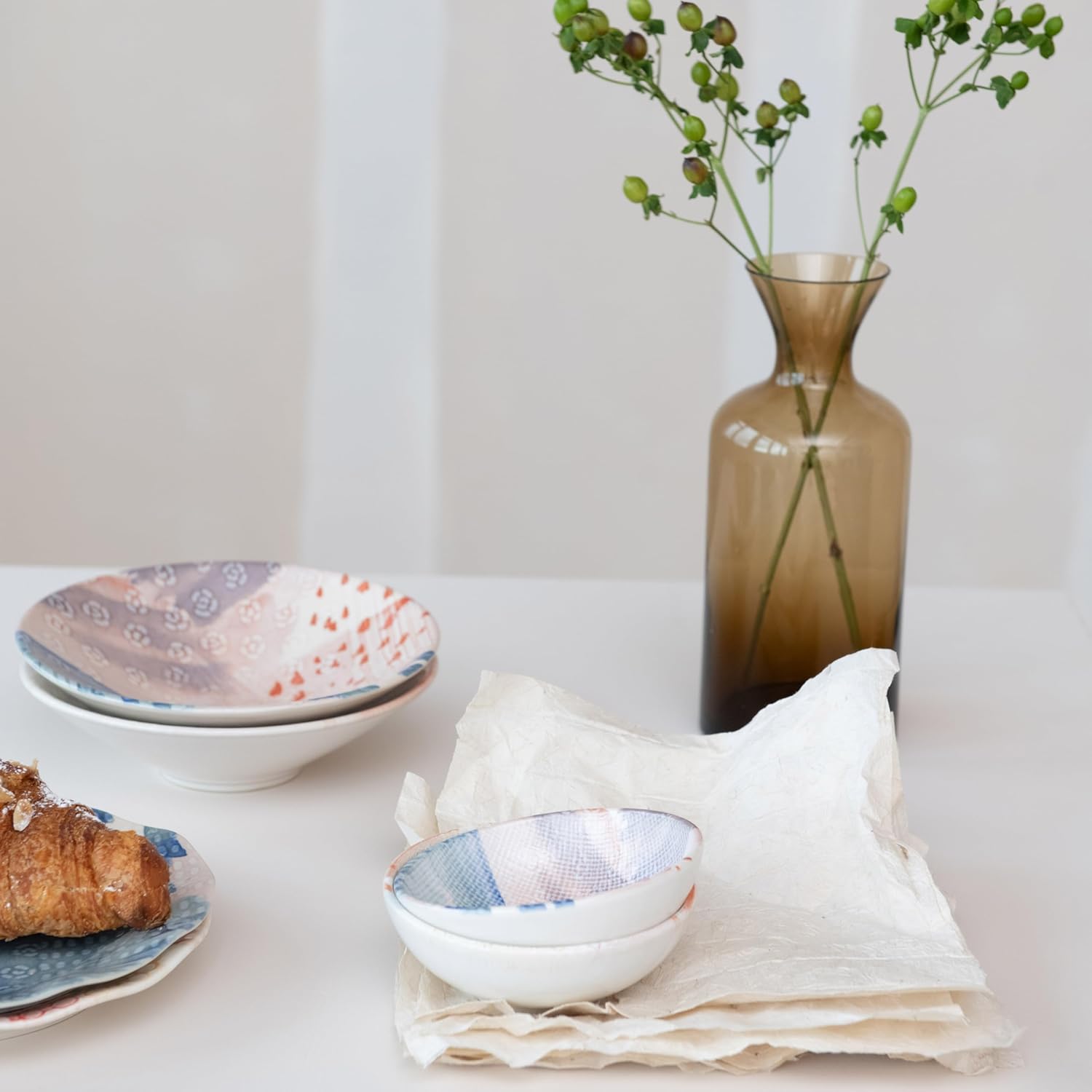 Bloomingville Glowing Glass Carafe Set, Amber