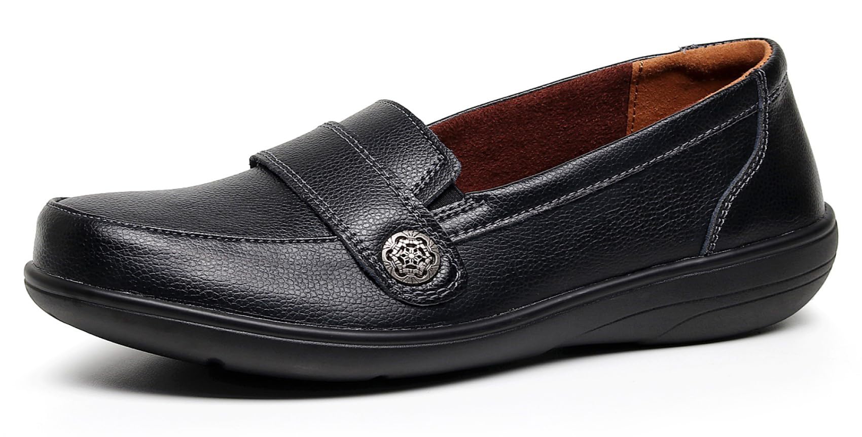 VenusCelia Women's Band Walking Flat Loafer