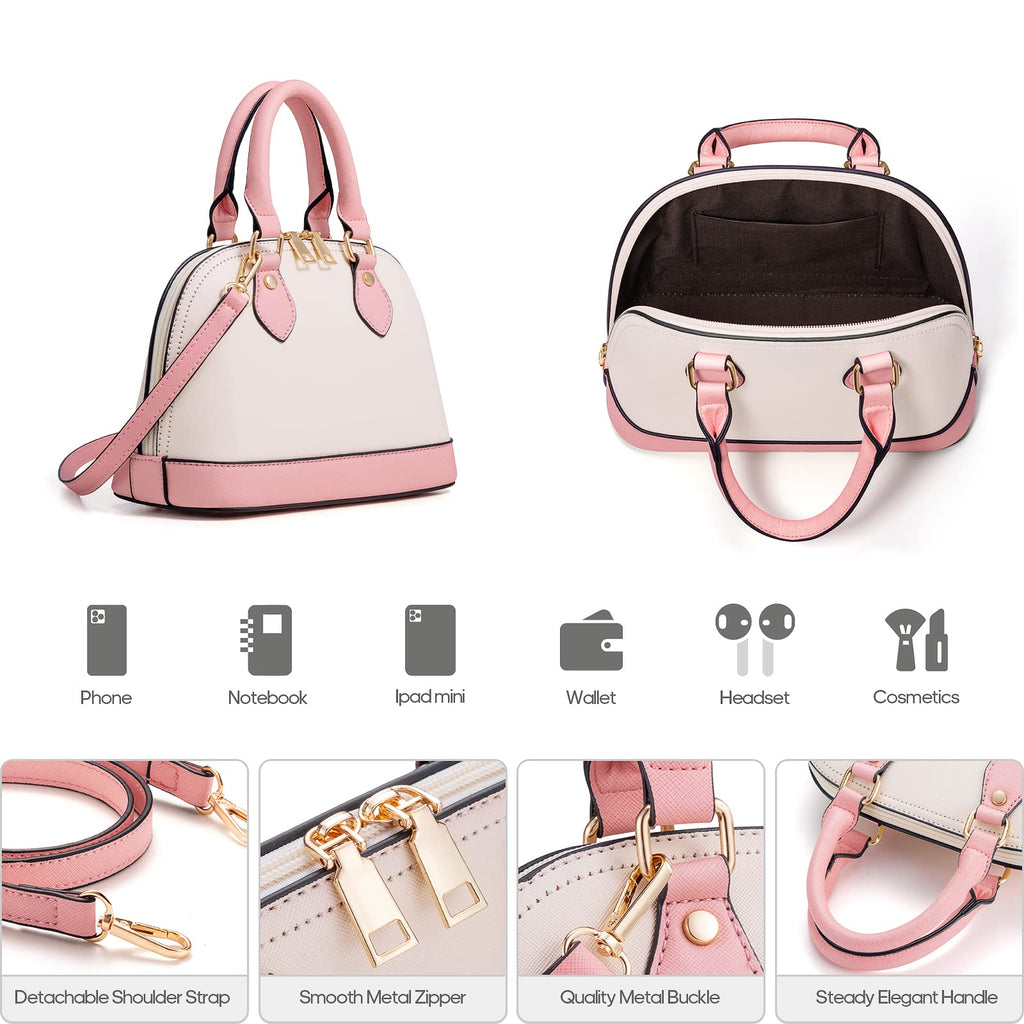 4PCS Women Fashion Handbags Purses Wallet Shoulder Bags Casual Tote Bag Crossbody Bags, Handbag Set Gift for Ladies Girls