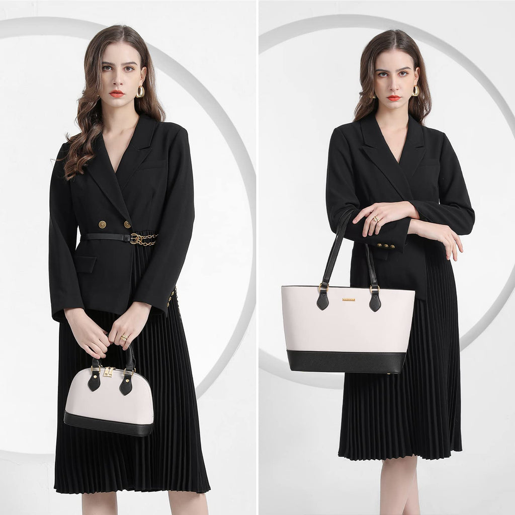 4PCS Women Fashion Handbags Purses Wallet Shoulder Bags Casual Tote Bag Crossbody Bags, Handbag Set Gift for Ladies Girls