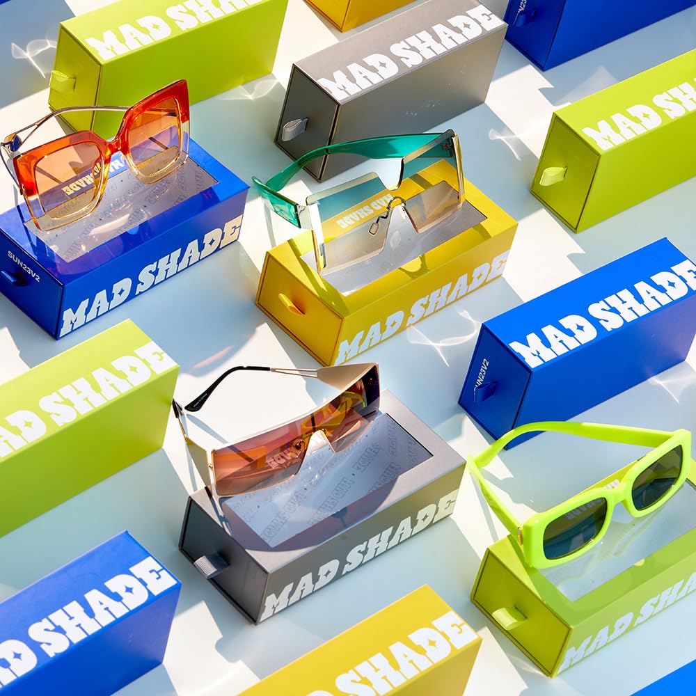 Mad Shade Sunglasses for Women Men UV400 Trendy Shades