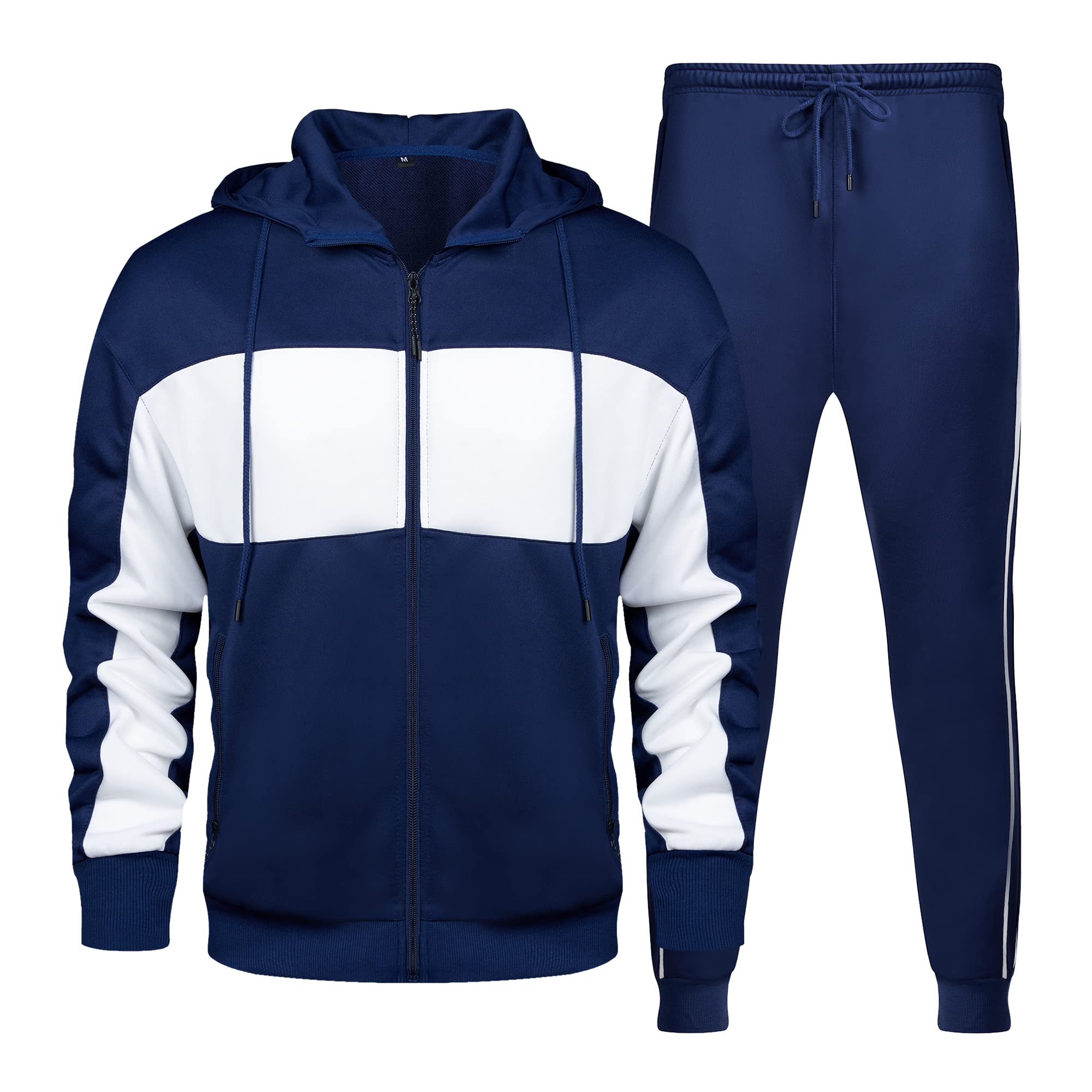 LBL Leading the Better Life Men's Casual Tracksuit Long Sleeve Sweat Suit Running Jogging Athletic Sports Set
