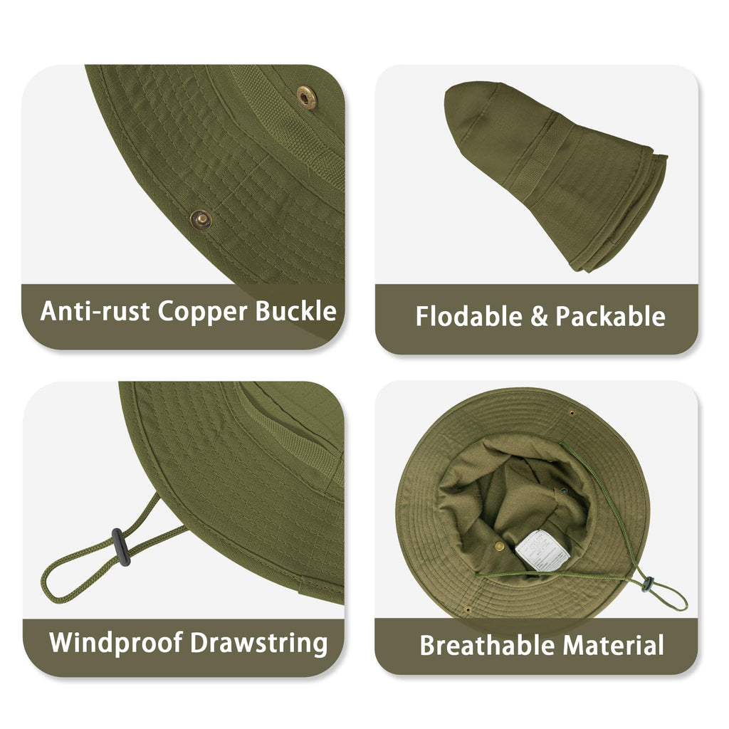 Sun Hats for Men Women Bucket Hat UPF 50+ UV Protection Boonie Hat for Safari Fishing Hiking Garden Beach